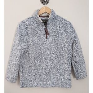 True Grit Frosted Tip Blue Sherpa Fleece Pullover